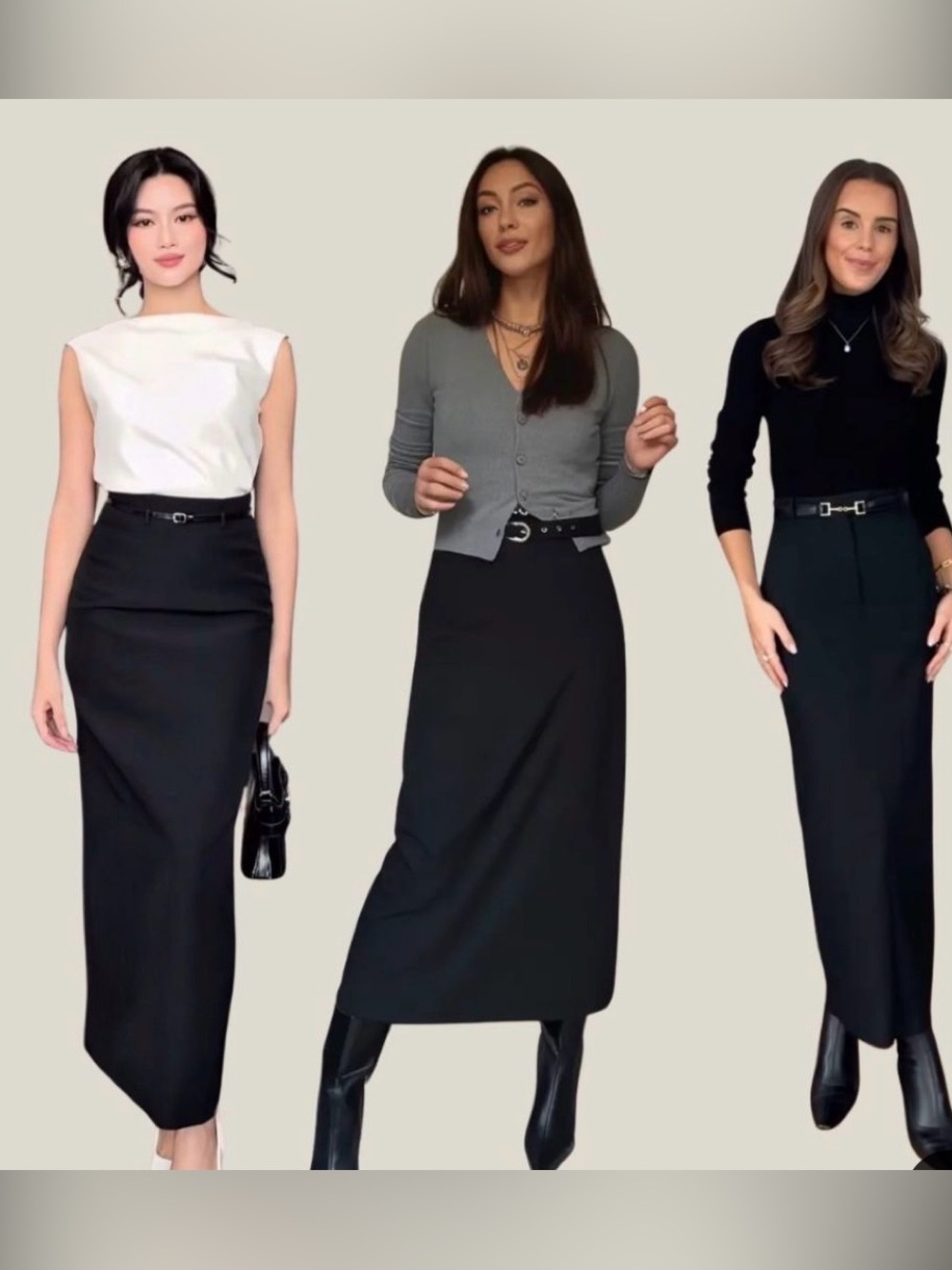 VINTAGE Neiman Marcus Black Maxi Pencil Skirt